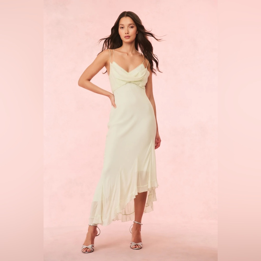 NWT LoveShackFancy Chesley Chiffon Slip Dress